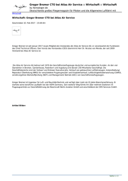 Gregor Bremer CTO bei Atlas Air Service