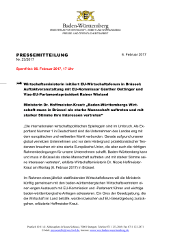 Pressemitteilung - Handwerk International Baden