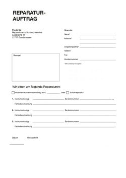 Reparaturauftrag - Schlauchservice.de