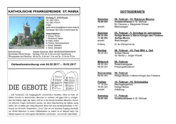 Gottesdienstordnung - Katholische Pfarrgemeinde St. Maria
