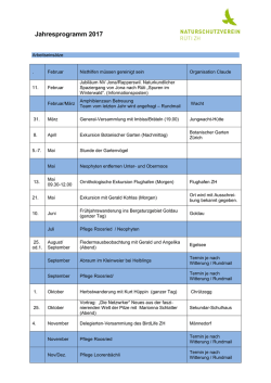 Jahresprogramm 2017
