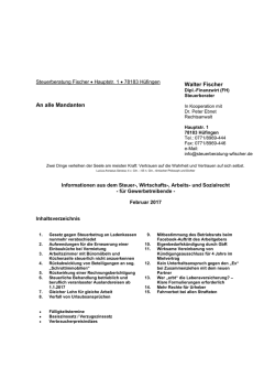 Mandantenbrief 02/17