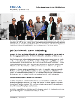 einBLICK - Presse - Universit&auml;t W&uuml;rzburg
