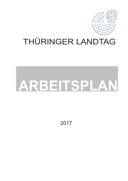 Arbeitsplan2017 - Thüringer Landtag