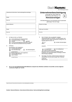 Unternehmerbescheinigung &uuml;ber die Errichtung oder &Auml;nderung von