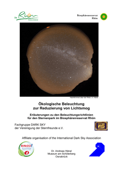Erläuterungen zu den Beleuchtungsrichtlinien Sternenpark Rhön