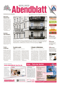 teurer wohnen - Berliner Abendblatt