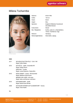 Agentur Schwarz | Milena Tscharntke