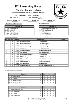E2 Junioren - FC Stern M&ouml;gglingen
