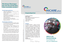 HICAREplus-Flyer "MRSA in der Nutztierhaltung"