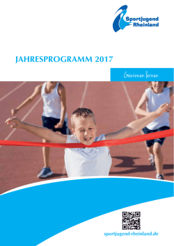 Jahresprogramm Sportjugend Rheinland 2017