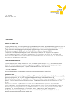 Datenschutz - BKK Landesverband Mitte