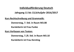 Individualförderung Deutsch