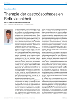 Therapie der gastroösophagealen Refluxkrankheit