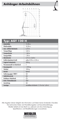 AGT 120H - WEIDLER Arbeitsbühnen