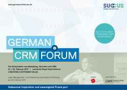 Programmen - German CRM Forum