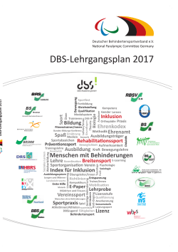 DBS-Lehrgangsplan 2017