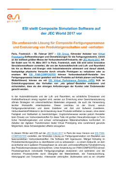 ESI stellt Composite Simulation Software auf der JEC