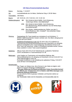 USC Mainz Kinderleichtathletik-Sportfest Datum: Samstag, 11.02