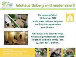 Infohaus Boberg wird modernisiert!
