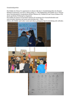 Grundschulsportfest Die Sch&uuml;ler der Klasse 9c organisierten in