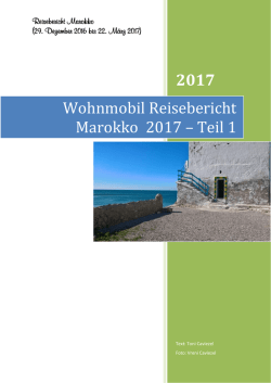 Wohnmobil Reisebericht Marokko 2017 – Teil 1