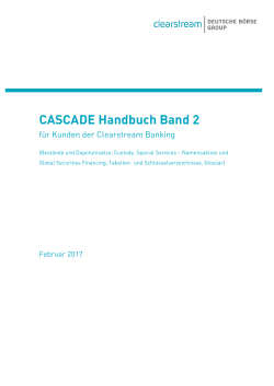 CASCADE Handbuch Band 2