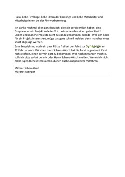 Hallo, liebe Firmlinge, liebe Eltern der Firmlinge und liebe