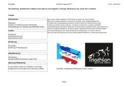Trainings- Workshop 21.04.- 23.04. 2017 in Itzehoe