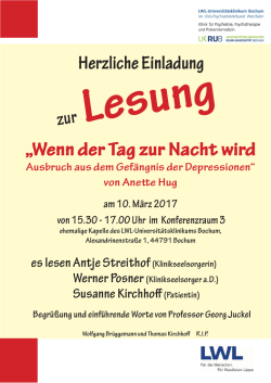 Herzliche Einladung &bdquo;Wenn der Tag zur Nacht wird