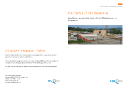 Deutsch auf der Baustelle - SPI - Sprache - Integration