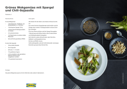 Gr&uuml;nes Wokgem&uuml;se mit Spargel und Chili-Sojaso&szlig;e