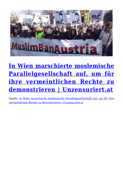 In Wien marschierte moslemische