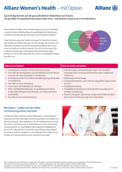 Blicktarif Antragsbeilage Women`s Health