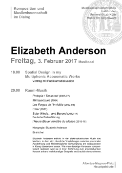 Elizabeth Anderson - Musikwissenschaftliches Institut