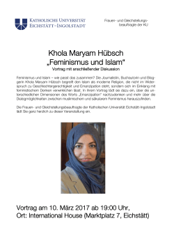 Khola Maryam Hübsch „Feminismus und Islam“