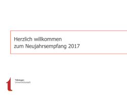 Herzlich willkommen zum Neujahrsempfang 2017