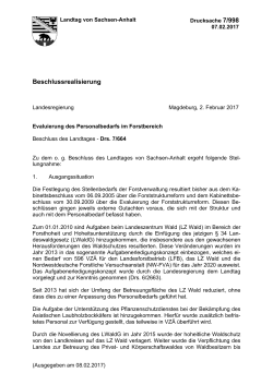 Evaluierung des Personalbedarfs im - Landtag Sachsen