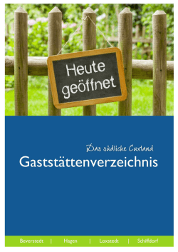Gastronomie - Gemeinde Hagen im Bremischen