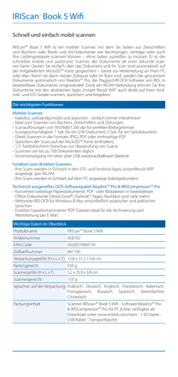 IRIScan&trade; Book 5 Wifi