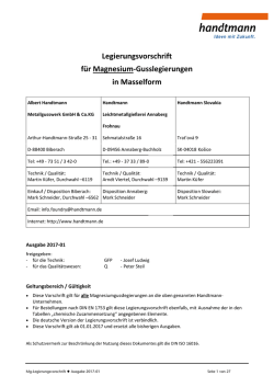 Legierungsvorschrift Magnesium | PDF