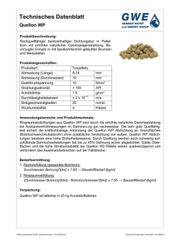 Technisches Datenblatt - gwe