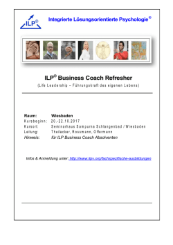 ILP Business Coach Refresher