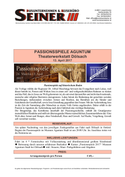 PASSIONSSPIELE AGUNTUM Theaterwerkstatt