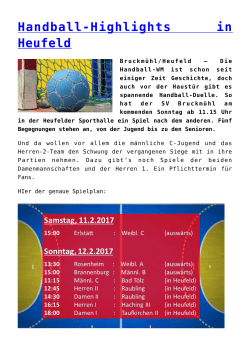 Handball-Highlights in Heufeld