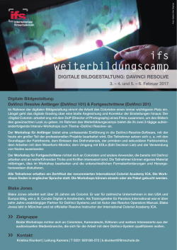 ifs weiterbildungscamp - Internationale Filmschule K&ouml;ln