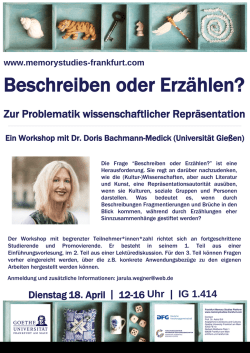 Poster - Frankfurt Memory Studies Platform