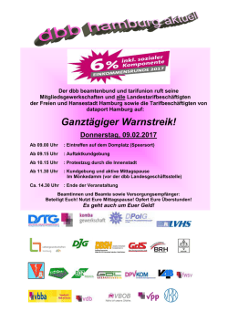 Ganztägiger Warnstreik!