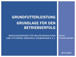 Grundfutterleistung &ndash; Grundlage f&uuml;r den Betriebserfolg