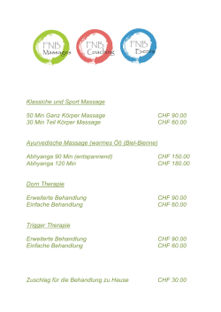Klassiche und Sport Massage 50 Min Ganz Körper